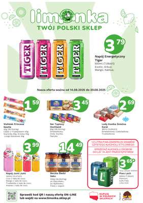 Limonka - gazetka promocyjna Gazetka od czwartku 14.08 do środy 20.08