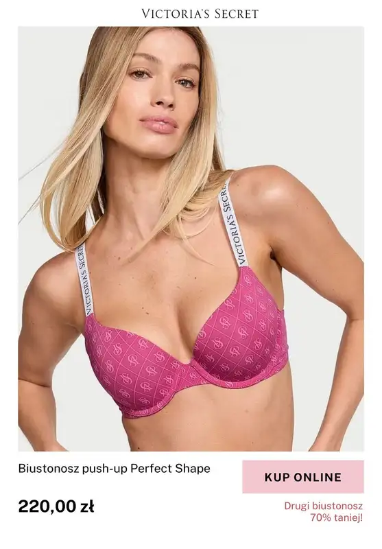 Victoria's Secret - gazetka promocyjna -70% na drugi biustonosz T-Shirt od poniedziałku 11.08 do soboty 23.08 - strona 7
