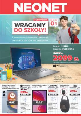 NEONET - gazetka promocyjna Wracamy do szkoły! od poniedziałku 11.08 do środy 27.08