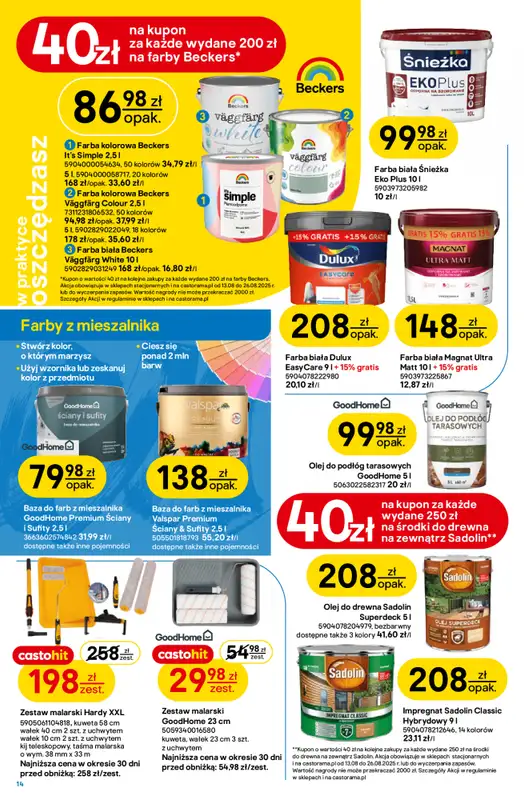 Castorama - gazetka promocyjna Gazetka od środy 13.08 do wtorku 26.08 - strona 14