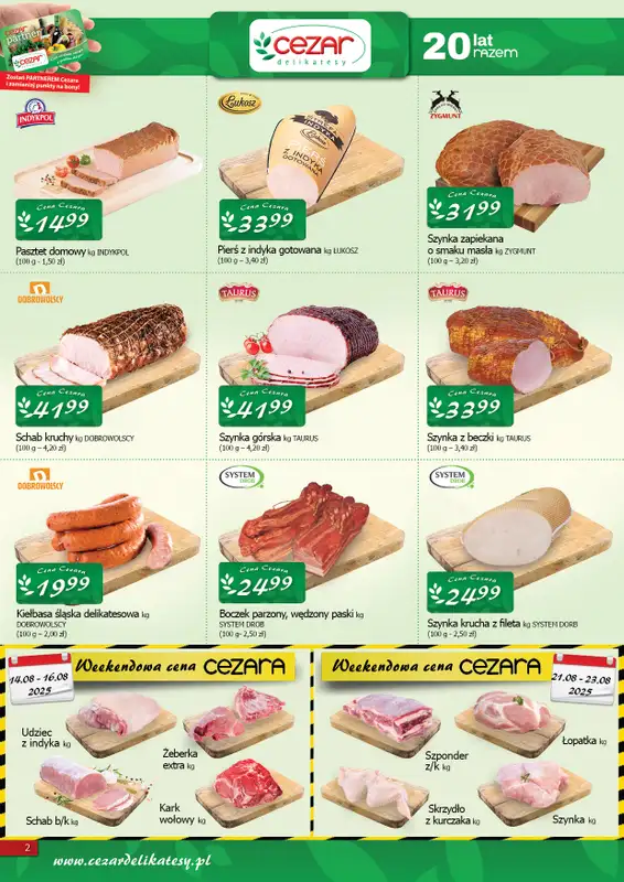 CEZAR Delikatesy - gazetka promocyjna Gazetka od czwartku 14.08 do środy 27.08 - strona 2