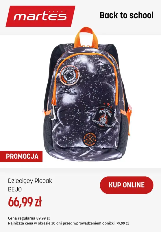 Martes Sport - gazetka promocyjna Wyprawka szkolna od środy 13.08  - strona 5