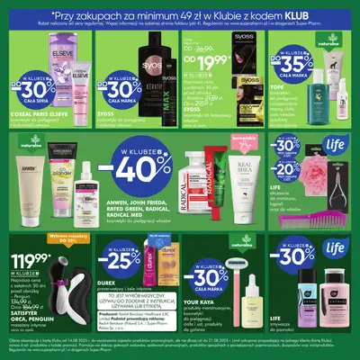 Super-Pharm - gazetka promocyjna Dni Klubu od czwartku 14.08 do czwartku 21.08 - strona 8 Super-Pharm - gazetka promocyjna Dni Klubu od czwartku 14.08 do czwartku 21.08 - strona 8