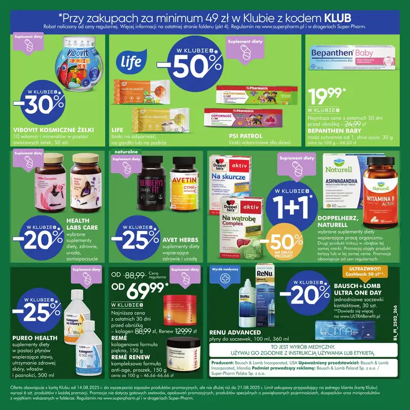 Super-Pharm - gazetka promocyjna Dni Klubu od czwartku 14.08 do czwartku 21.08 - strona 11