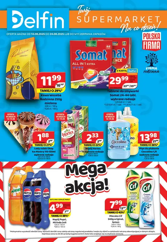 Delfin - gazetka promocyjna Gazetka od czwartku 14.08 do niedzieli 24.08