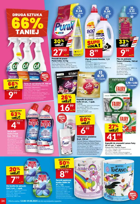 Twój Market - gazetka promocyjna Gazetka od środy 13.08 do wtorku 19.08 - strona 34