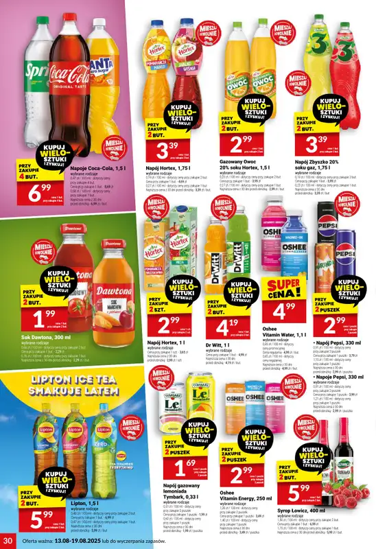 Twój Market - gazetka promocyjna Gazetka od środy 13.08 do wtorku 19.08 - strona 30