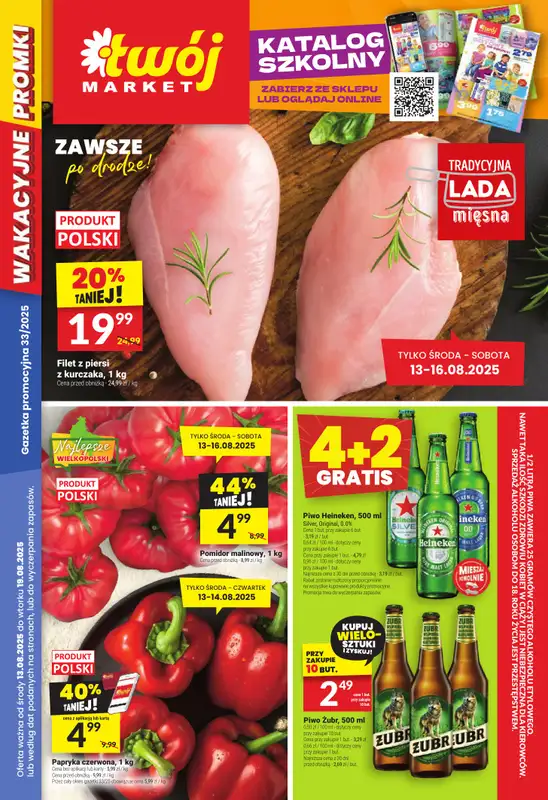 Twój Market - gazetka promocyjna Gazetka od środy 13.08 do wtorku 19.08