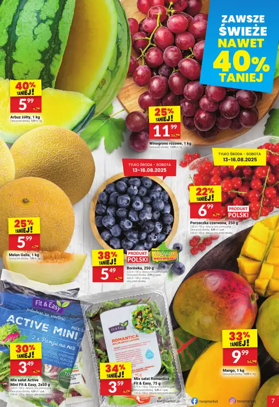 Twój Market - gazetka promocyjna Gazetka od środy 13.08 do wtorku 19.08 - strona 7