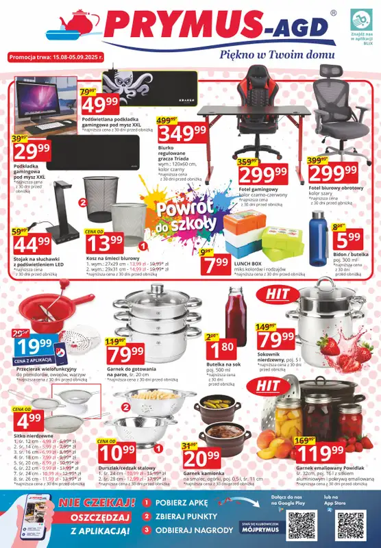 Prymus AGD - gazetka promocyjna Gazetka od piątku 15.08 do piątku 05.09
