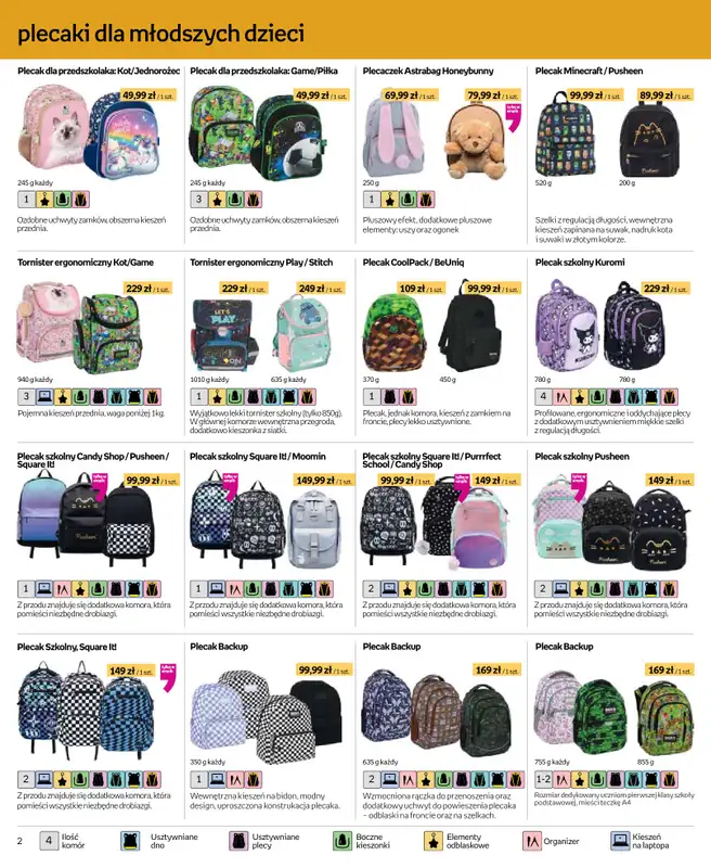 Empik - gazetka promocyjna Plecaki od czwartku 14.08 do wtorku 26.08 - strona 2