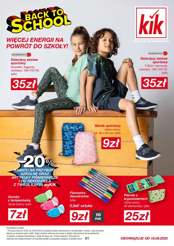 KiK - gazetka promocyjna Gazetka od poniedziałku 18.08 do niedzieli 24.08