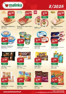 MALINKA - gazetka promocyjna Gazetka od soboty 16.08 do środy 27.08