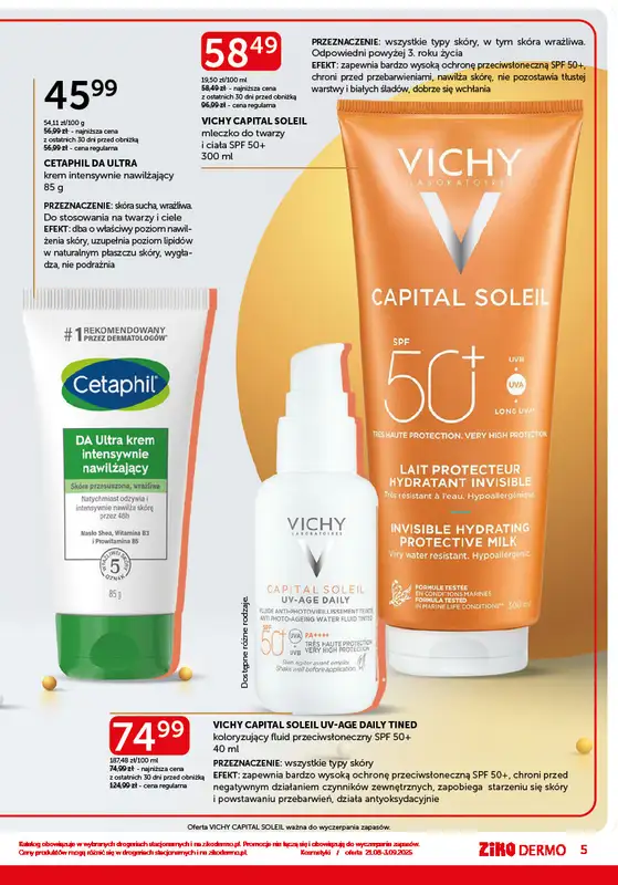 Ziko Dermo - gazetka promocyjna Gazetka od czwartku 21.08 do środy 03.09 - strona 5