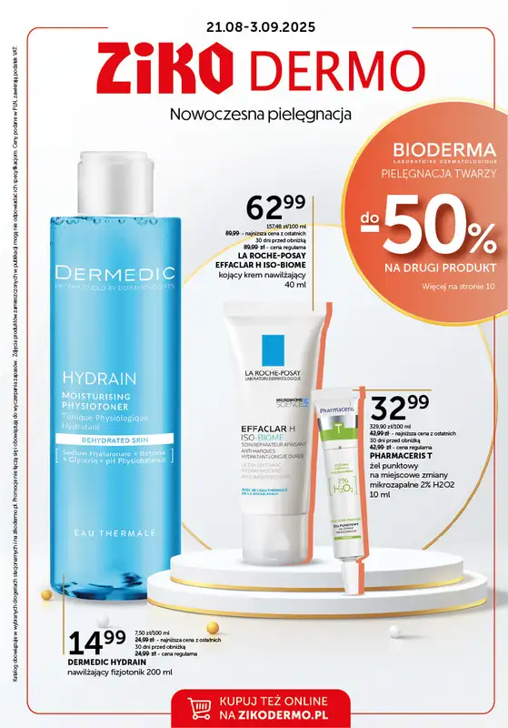 Ziko Dermo - gazetka promocyjna Gazetka od czwartku 21.08 do środy 03.09