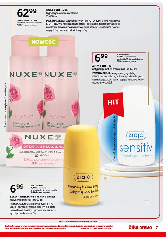 Ziko Dermo - gazetka promocyjna Gazetka od czwartku 21.08 do środy 03.09 - strona 7