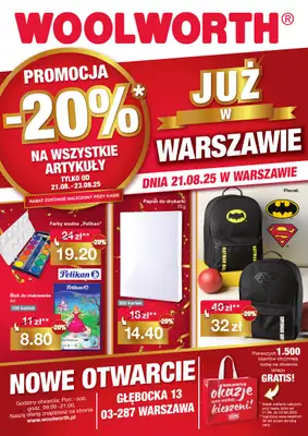 Woolworth - gazetka promocyjna WIELKIE OTWARCIE! WARSZAWA, ul. Głębocka 13 od czwartku 21.08 do soboty 23.08 Woolworth - gazetka promocyjna WIELKIE OTWARCIE! WARSZAWA, ul. Głębocka 13 od czwartku 21.08 do soboty 23.08