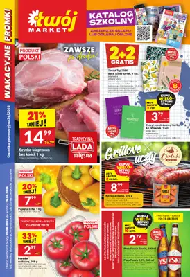 Twój Market - gazetka promocyjna Gazetka od środy 20.08 do wtorku 26.08