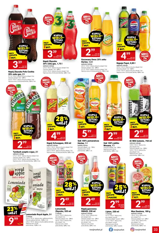 Twój Market - gazetka promocyjna Gazetka od środy 20.08 do wtorku 26.08 - strona 33
