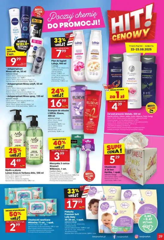 Twój Market - gazetka promocyjna Gazetka od środy 20.08 do wtorku 26.08 - strona 39
