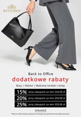 Wittchen - gazetka promocyjna Back to office do -25% od wtorku 19.08 