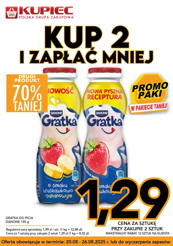 Kupiec - gazetka promocyjna Promopaki od środy 20.08 do wtorku 26.08 - strona 3