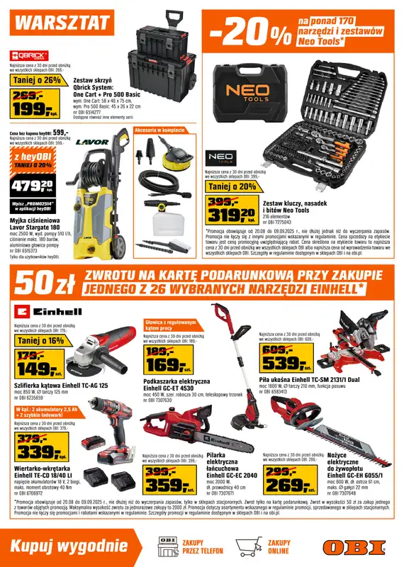 OBI - gazetka promocyjna Gazetka od środy 20.08 do wtorku 09.09 - strona 15