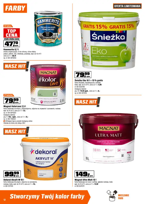 OBI - gazetka promocyjna Gazetka od środy 20.08 do wtorku 09.09 - strona 12