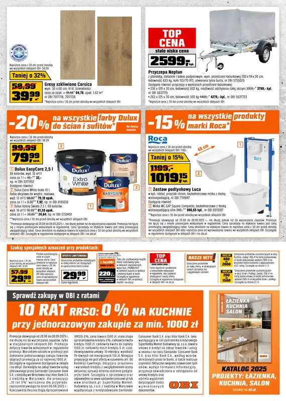 OBI - gazetka promocyjna Gazetka od środy 20.08 do wtorku 09.09 - strona 16