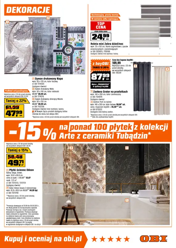 OBI - gazetka promocyjna Gazetka od środy 20.08 do wtorku 09.09 - strona 3