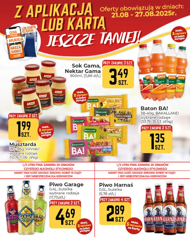 Społem Częstochowa - gazetka promocyjna Plakaty promocyjne od czwartku 21.08 do środy 27.08