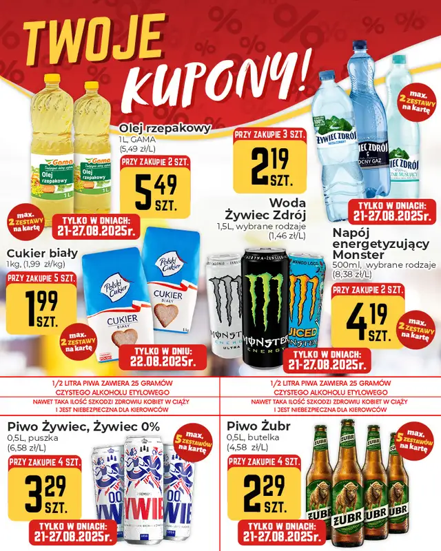 Społem Częstochowa - gazetka promocyjna Plakaty promocyjne od czwartku 21.08 do środy 27.08 - strona 3