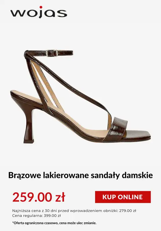 Wojas - gazetka promocyjna -30% na klapki, sandały i wyprzedaż od środy 20.08 do wtorku 26.08 - strona 3