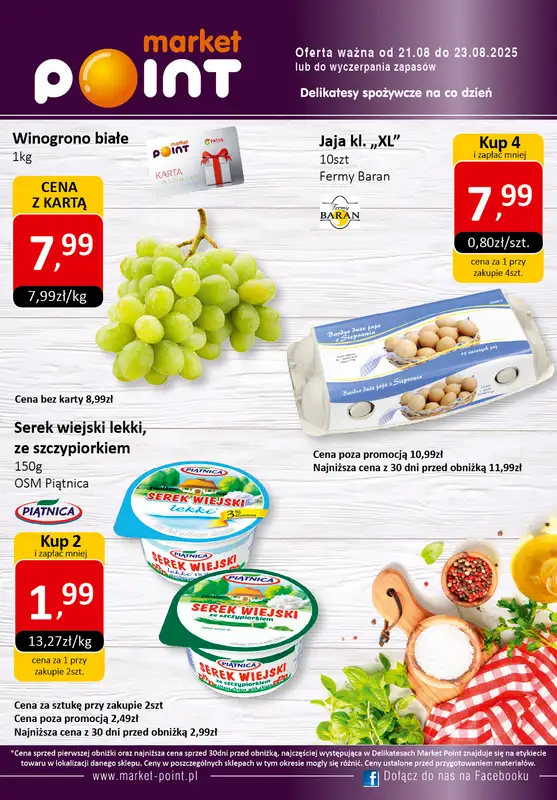 Market Point - gazetka promocyjna Promocje weekendowe od czwartku 21.08 do soboty 23.08