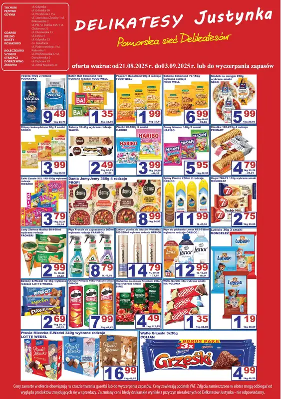 Delikatesy Justynka - gazetka promocyjna Gazetka od czwartku 21.08 do środy 03.09 - strona 7