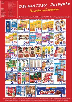 Delikatesy Justynka - gazetka promocyjna Gazetka od czwartku 21.08 do środy 03.09 - strona 7 Delikatesy Justynka - gazetka promocyjna Gazetka od czwartku 21.08 do środy 03.09 - strona 7