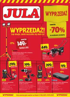 Jula - gazetka promocyjna Gazetka od czwartku 21.08 do środy 17.09