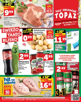 TOPAZ - gazetka promocyjna Gazetka od czwartku 28.08 do środy 03.09 TOPAZ - gazetka promocyjna Gazetka od czwartku 28.08 do środy 03.09