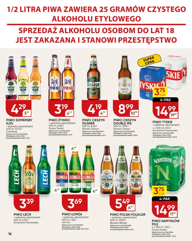 Chata Polska - gazetka promocyjna Gazetka od czwartku 28.08 do niedzieli 07.09 - strona 16