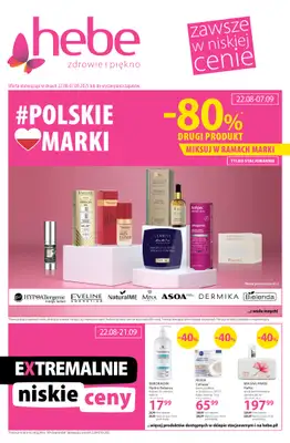 Hebe - gazetka promocyjna Gazetka od piątku 22.08 do niedzieli 07.09 Hebe - gazetka promocyjna Gazetka od piątku 22.08 do niedzieli 07.09
