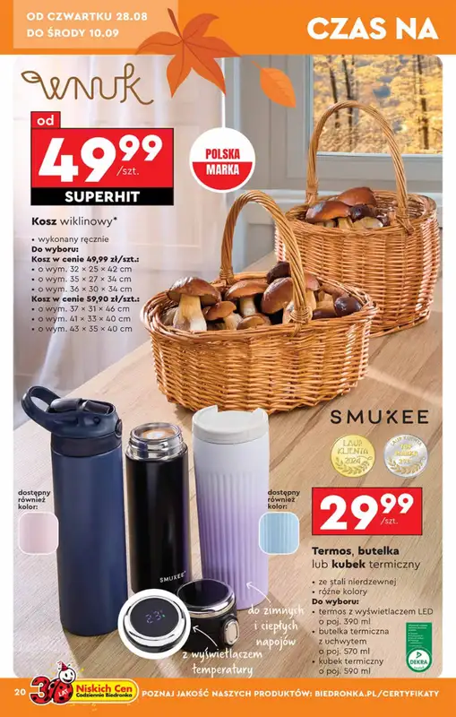 Biedronka - gazetka promocyjna Okazje tygodnia od 25.08 od poniedziałku 25.08 do środy 10.09 - strona 20