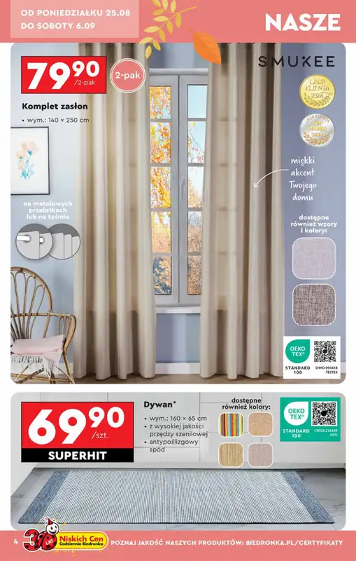 Biedronka - gazetka promocyjna Okazje tygodnia od 25.08 od poniedziałku 25.08 do środy 10.09 - strona 4