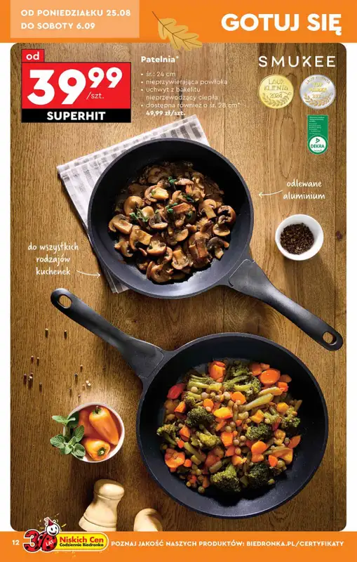 Biedronka - gazetka promocyjna Okazje tygodnia od 25.08 od poniedziałku 25.08 do środy 10.09 - strona 12