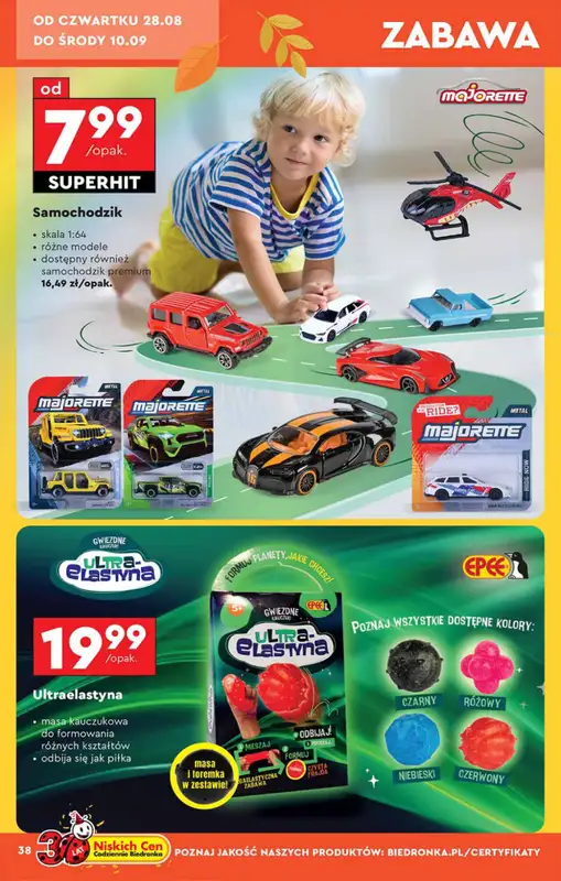 Biedronka - gazetka promocyjna Okazje tygodnia od 25.08 od poniedziałku 25.08 do środy 10.09 - strona 38