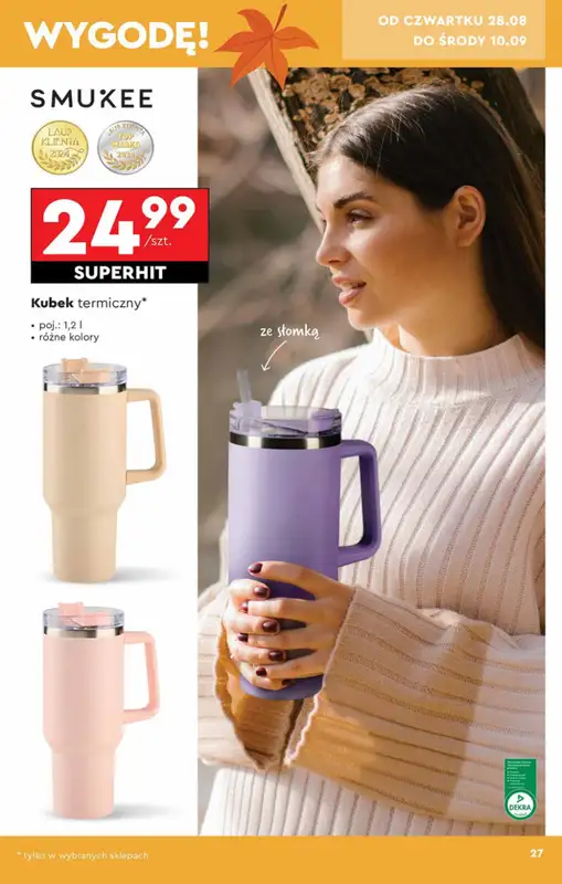 Biedronka - gazetka promocyjna Okazje tygodnia od 25.08 od poniedziałku 25.08 do środy 10.09 - strona 27