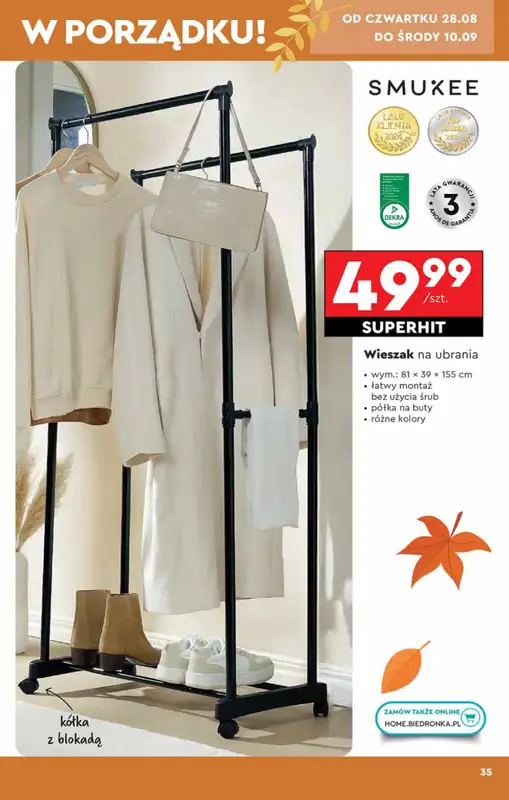 Biedronka - gazetka promocyjna Okazje tygodnia od 25.08 od poniedziałku 25.08 do środy 10.09 - strona 35