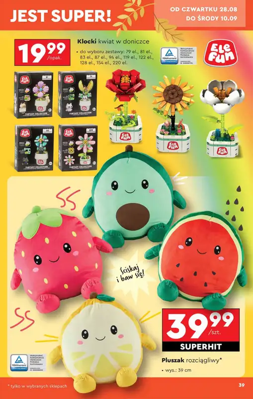 Biedronka - gazetka promocyjna Okazje tygodnia od 25.08 od poniedziałku 25.08 do środy 10.09 - strona 39