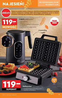 Biedronka - gazetka promocyjna Okazje tygodnia od 25.08 od poniedziałku 25.08 do środy 10.09 - strona 17