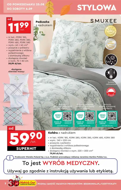Biedronka - gazetka promocyjna Okazje tygodnia od 25.08 od poniedziałku 25.08 do środy 10.09 - strona 2