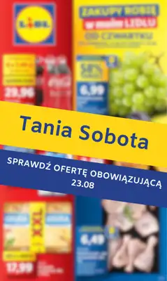 Lidl - gazetka promocyjna Tania sobota w Lidlu! od soboty 23.08 do soboty 23.08